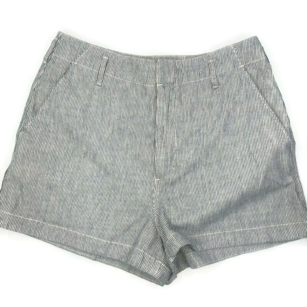Abercrombie & Fitch Linen Blend Shorts High Waist
